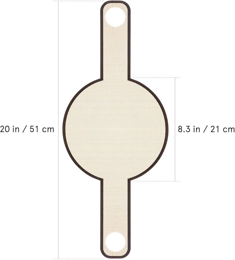 Brown Glass Fiber Non Stick Dough Rolling Mat With Long Handle For Baking - Image 2